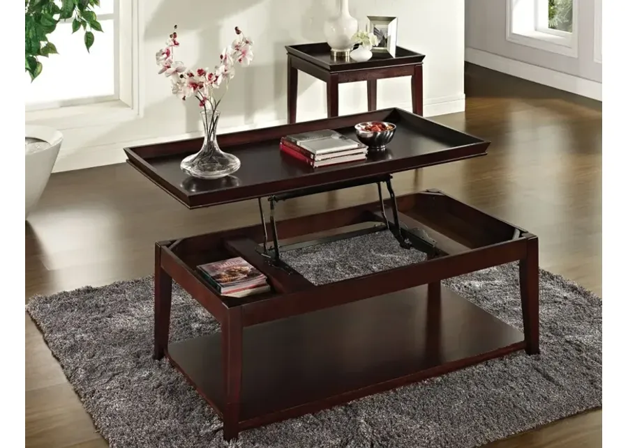 Steve Silver Clemson Lift-Top Cocktail Table In Merlot Cherry Finish-48