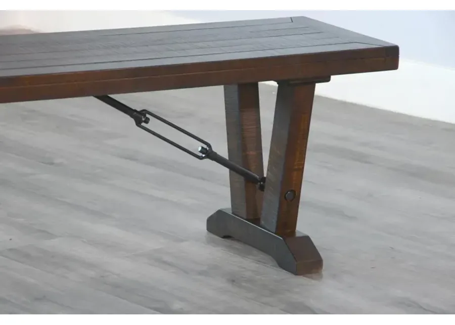 Sunny Designs Homestead Tobacco Leaf Bench with Turn Buckles-70