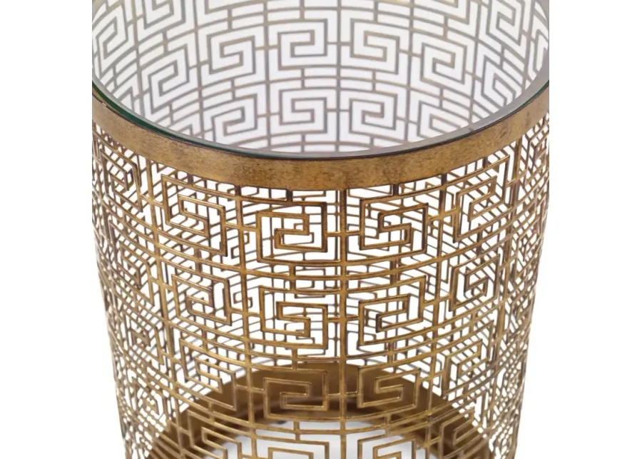 Uttermost Algernon Antiqued Gold Drink Table-14