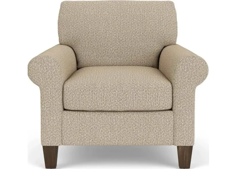 Flexsteel South Haven Rolled Arm Fossil Chair-37