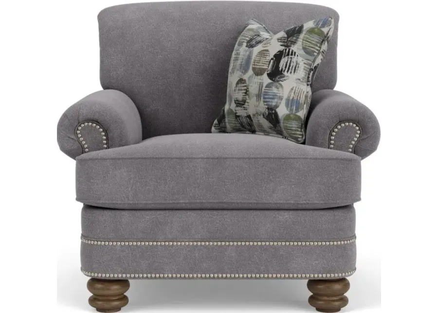 Flexsteel Bay Bridge Gray Fabric Charcoal Chair-40