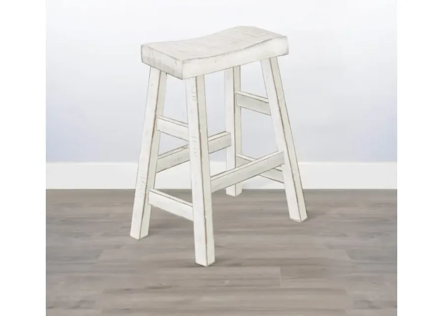 Sunny Designs Marina White Sand 30 Inch Saddle Seat Stool Wood Seat-18