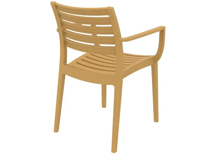 Compamia Artemis Outdoor Dining Arm Chair Teak Brown