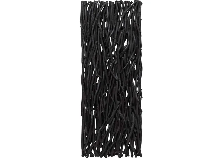 Uttermost Gathered Teak Black Wall Panel Wall Art-19