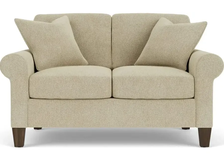 Flexsteel South Haven Antique Rolled Arm Cream Loveseat-61