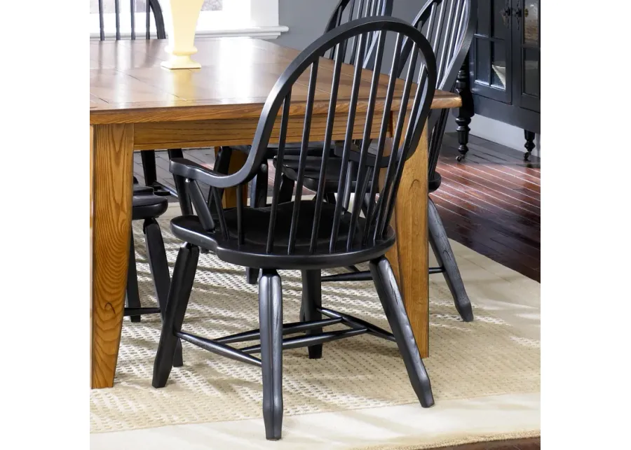 Liberty Furniture Treasures Black Bow Back Side Arm Chair-21.5