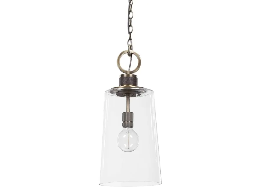 Uttermost by Kalizma Home Rosston 1-Light Antique Brass Mini Pendant-10
