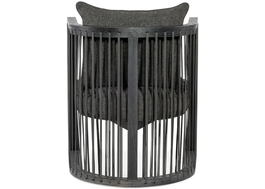 Hooker Furniture Wilde Charred Distressed Black Club Chair-29.75