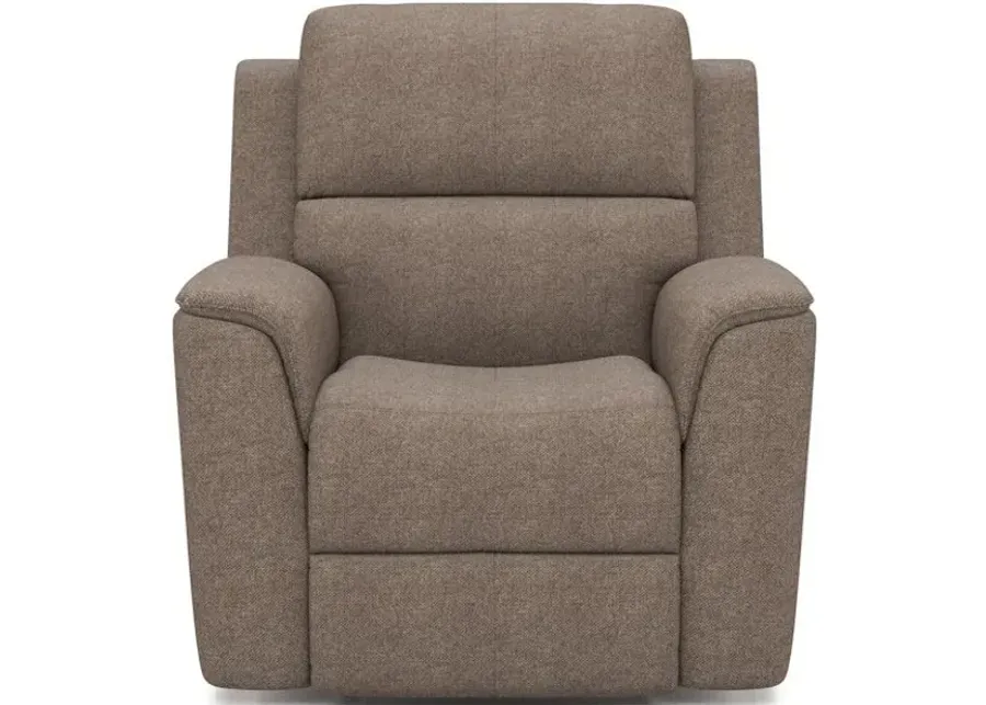 Flexsteel Henry Fog Triple Power Recliner with Power Headrest & Lumbar-40