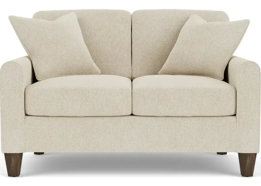 Flexsteel South Haven White Shell Loveseat with Square Legs-58