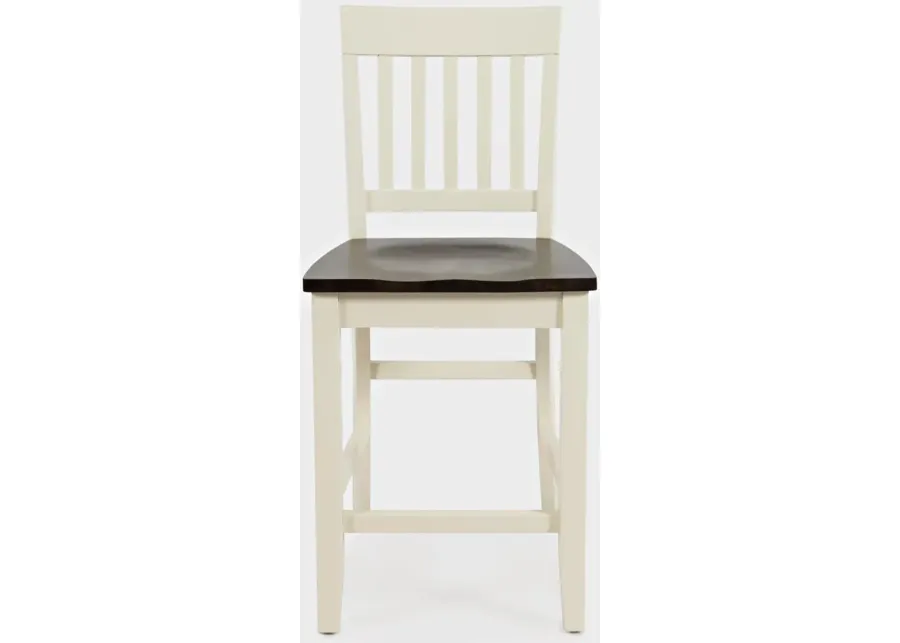 Jofran Decatur Lane Stool White/Autumn Brown-18