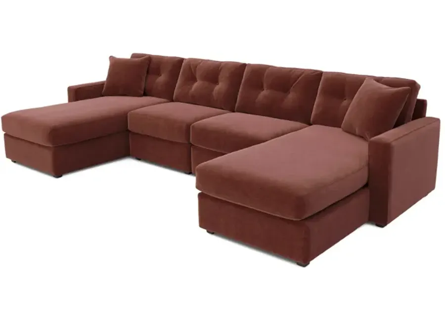 ModularOne 4 Piece Sectional - Merlot