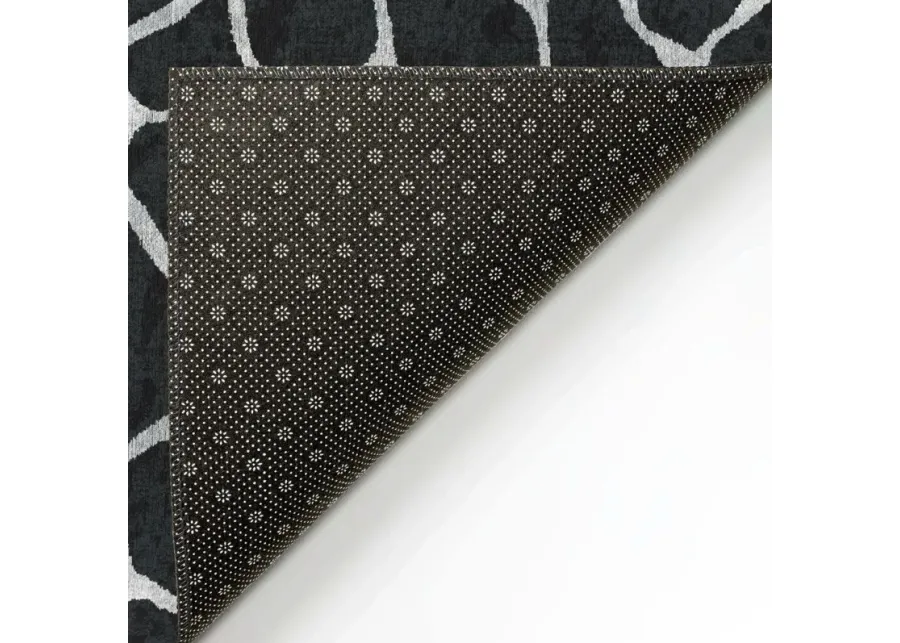 Dalyn Midnight Mosaic Crocodile Skin-Inspired Plush 5'X8' Area Rug-90