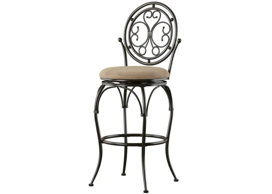 Powell Big & Tall Scroll Circle Back Bar Stool-20