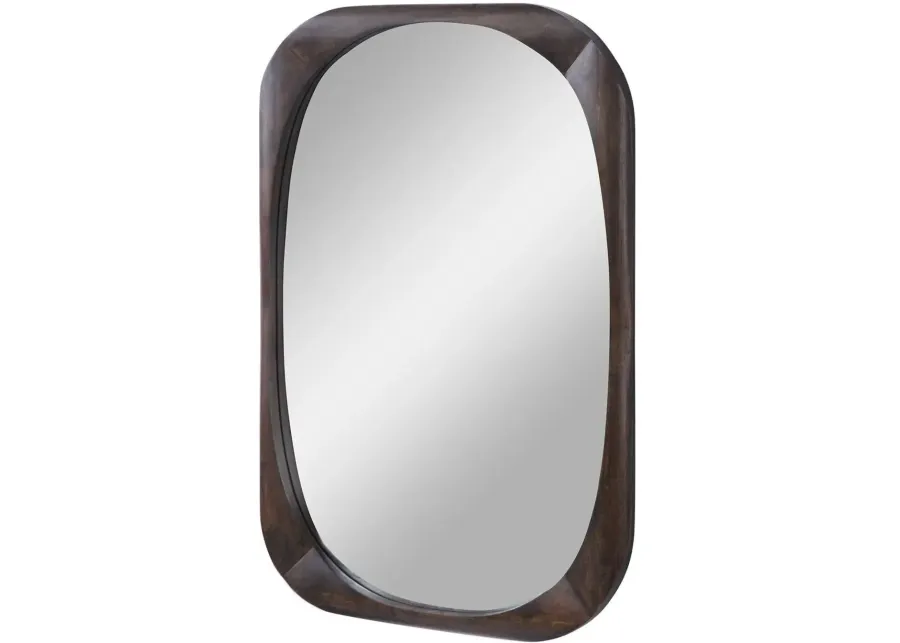 Uttermost Sheldon Dark Walnut Mid-Century Mirror-26