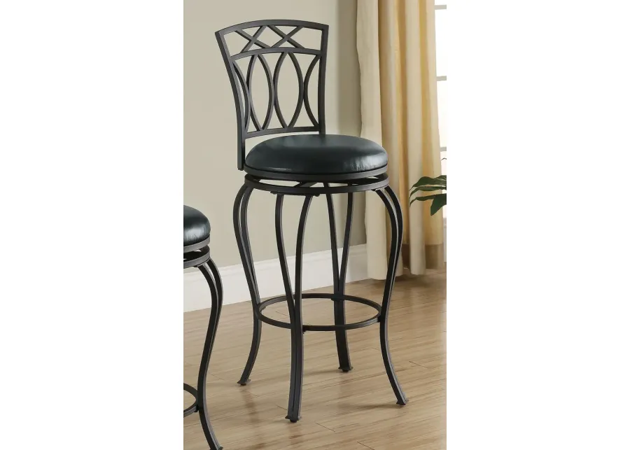 Coaster Adamsville Upholstered Swivel Bar Stool Black-17