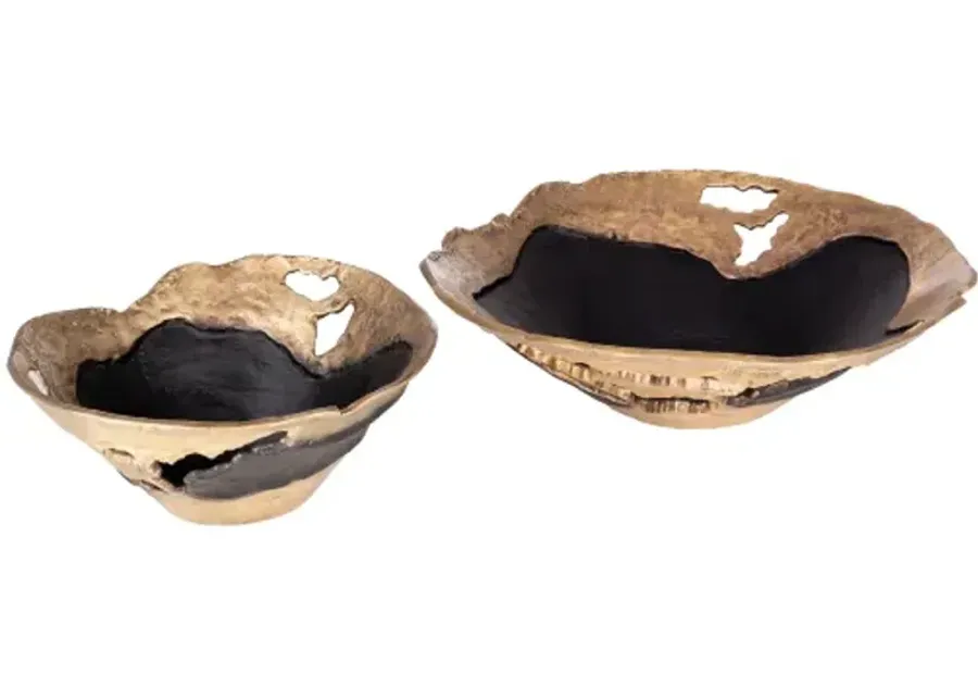 Surya Ambrosia Metal Deco Bowl Set