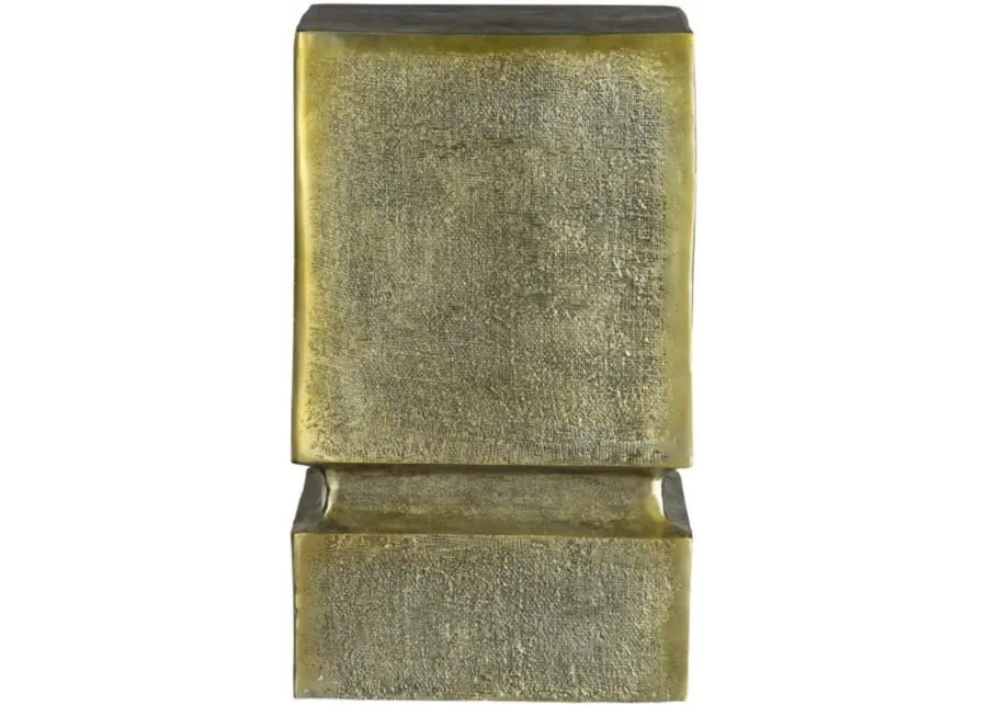 Hekman Dark Brass Rectangular Side Table-14.25