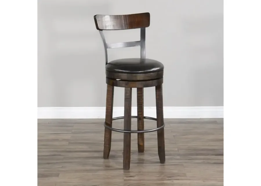 Sunny Designs Homestead Mahogany Tobacco Leaf Barstool-19