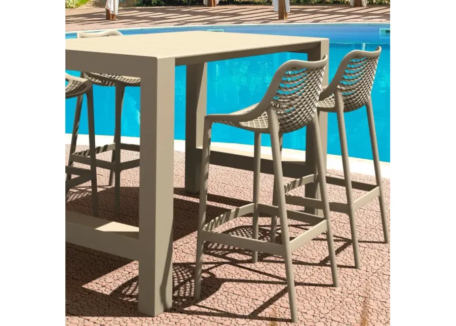Compamia 5-Piece Vegas Air Bar Set with Extendable in Taupe