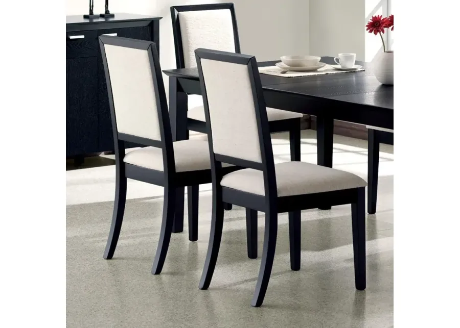 Coaster Louise Upholstered Wood Dining Side Chair Black-20