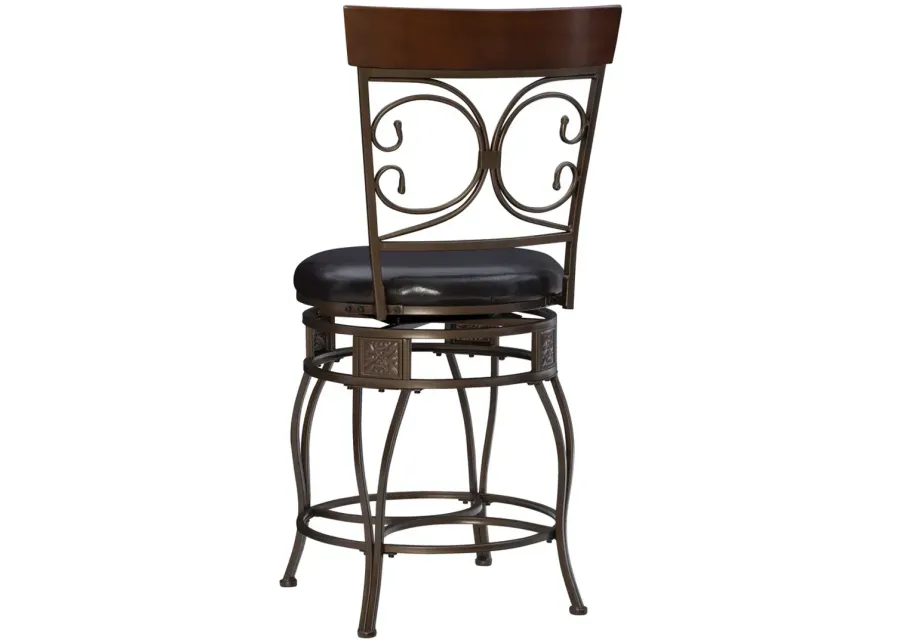 Powell Big & Tall Back To Back Scroll Counter Stool-20