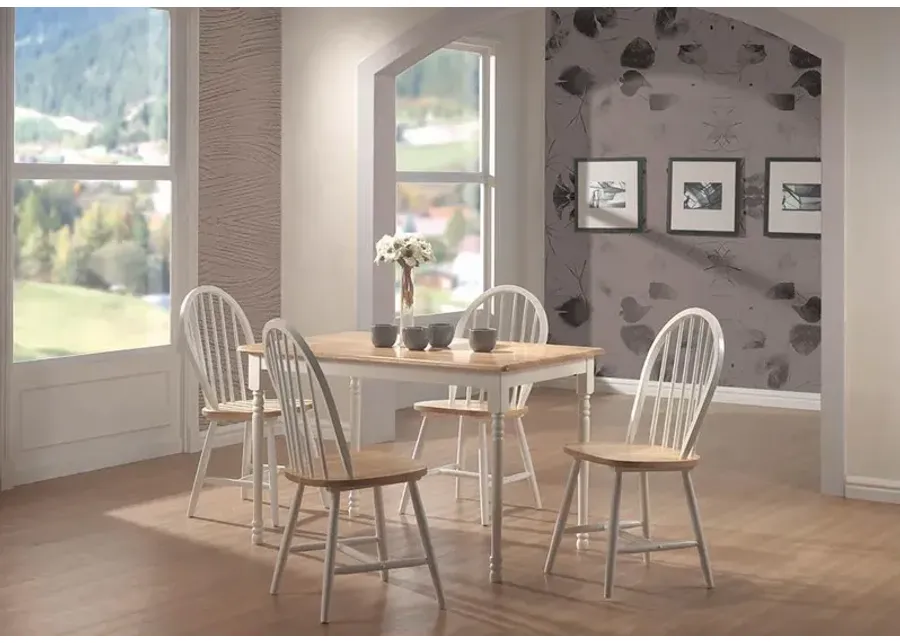 Coaster Cinder Wood Dining Side Chair White-17.75