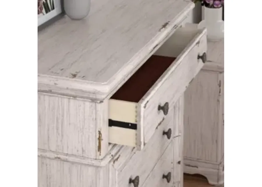 American Woodcrafters Providence 5-Drawer Antique White Chest-40