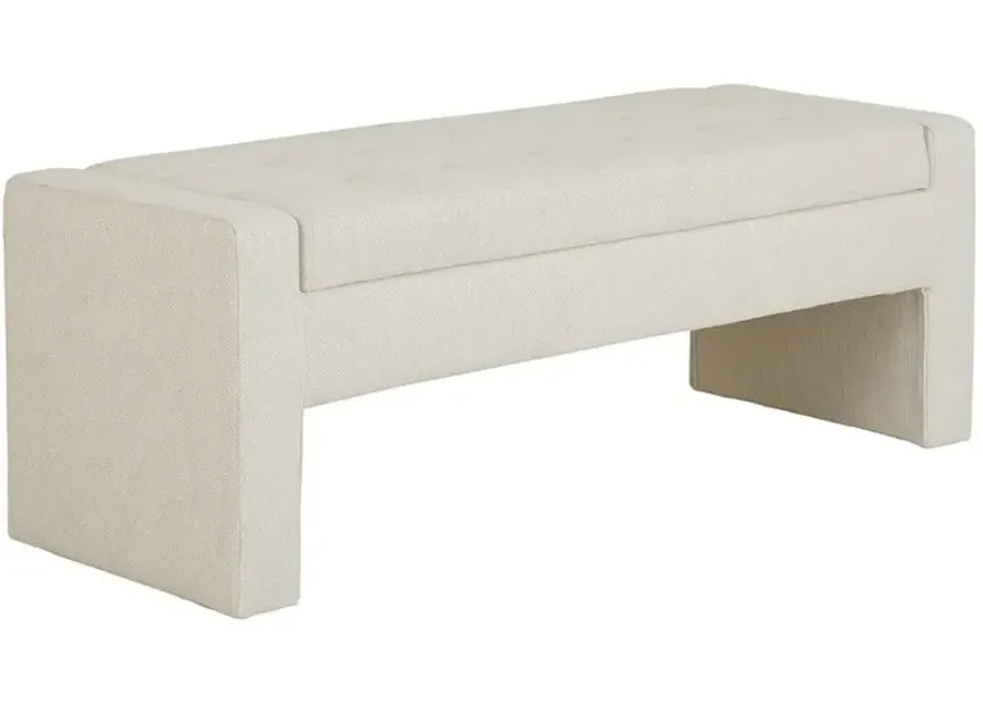 Olliix Madison Park Cream Gillian Storage Bench-50