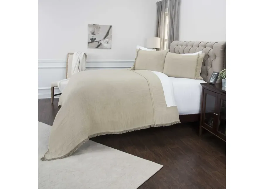 Rizzy Home Donny Osmond Home Windsor Natural Quilt 3-Piece Queen-90