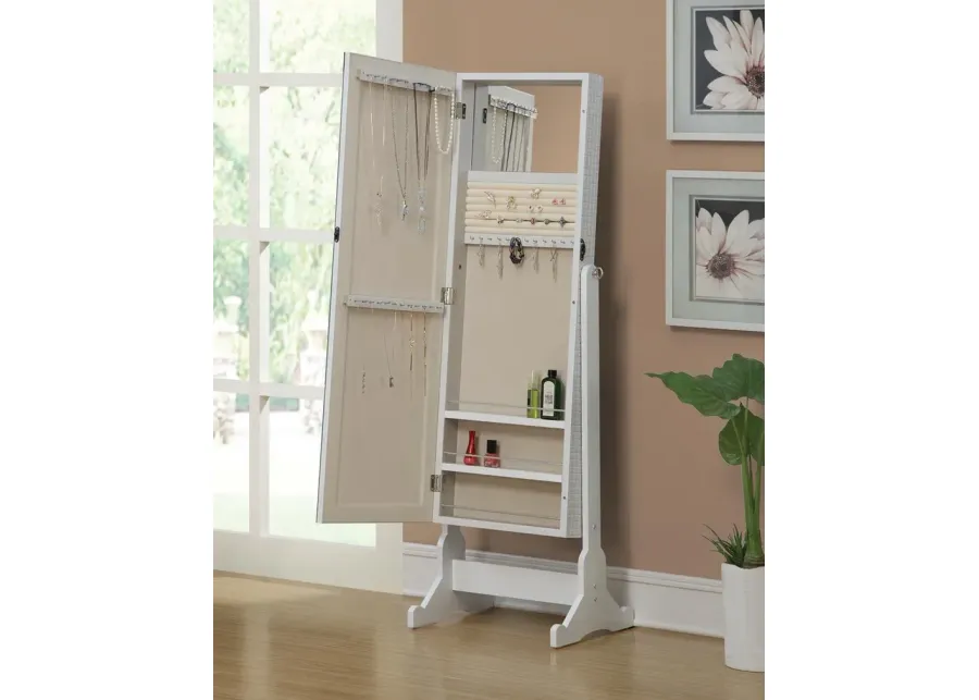 Coaster Zayas Cheval Mirror with Jewelry Storage White-20
