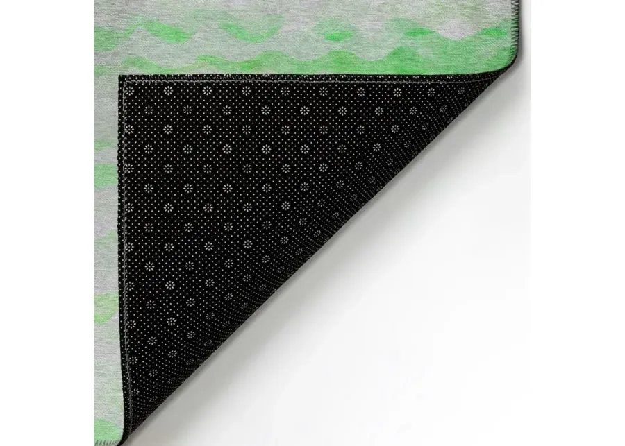 Dalyn Verdant Ripples Gentle Green Watercolor Waves 5'X8' Area Rug-90