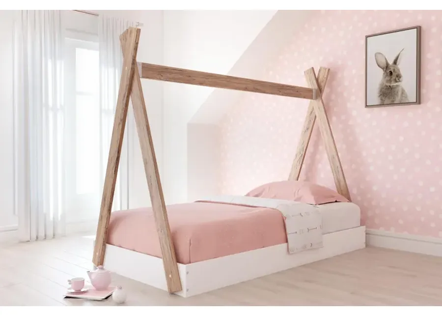 Ashley Piperton Two-Tone White Base Twin Tent Complete Bed in Box-78.15