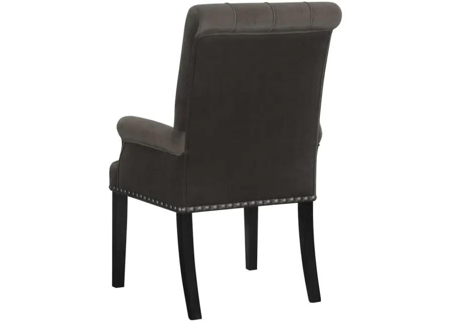 Coaster Alana Velvet Upholstered Dining Arm Chair Brown-26.75