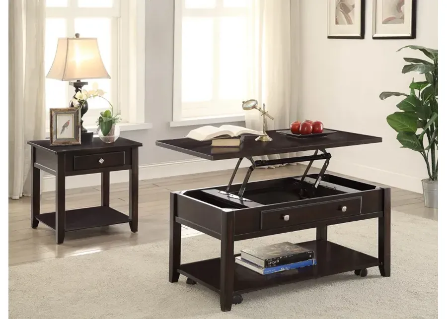 Coaster Bradford 1-Drawer Square Wood End Table Walnut-22
