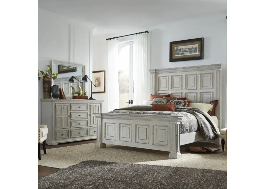 Liberty Furniture Big Valley Complete Queen Bedroom Set Panel White Bed, Dresser & Mirror-69