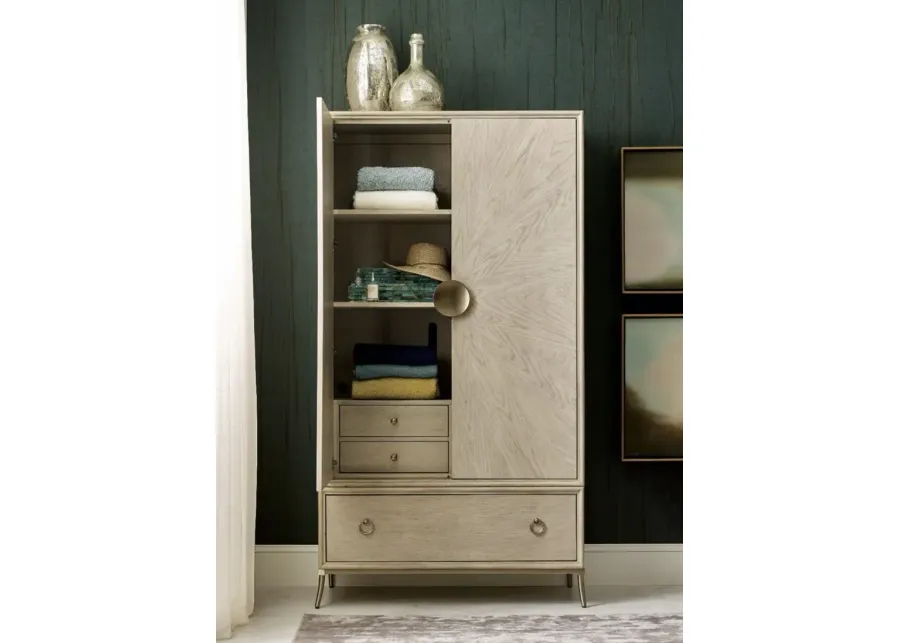 American Drew Lenox Oak Veneer Astral Armoire-44