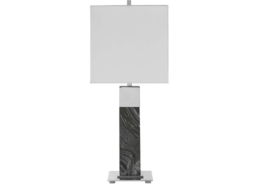 Uttermost Pilaster Black/White Table Lamp-9