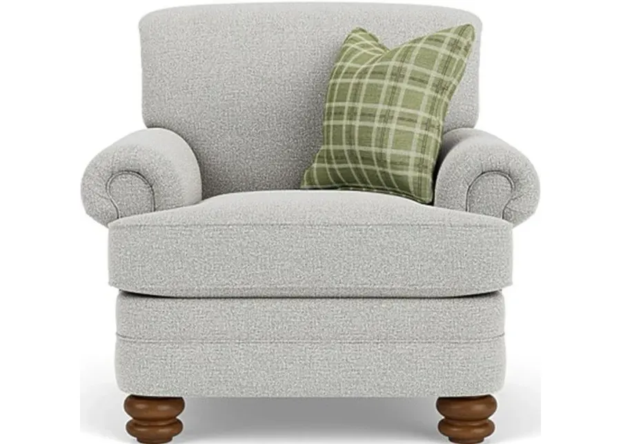 Flexsteel Bay Bridge Silver Fabric Glacier Chair-40