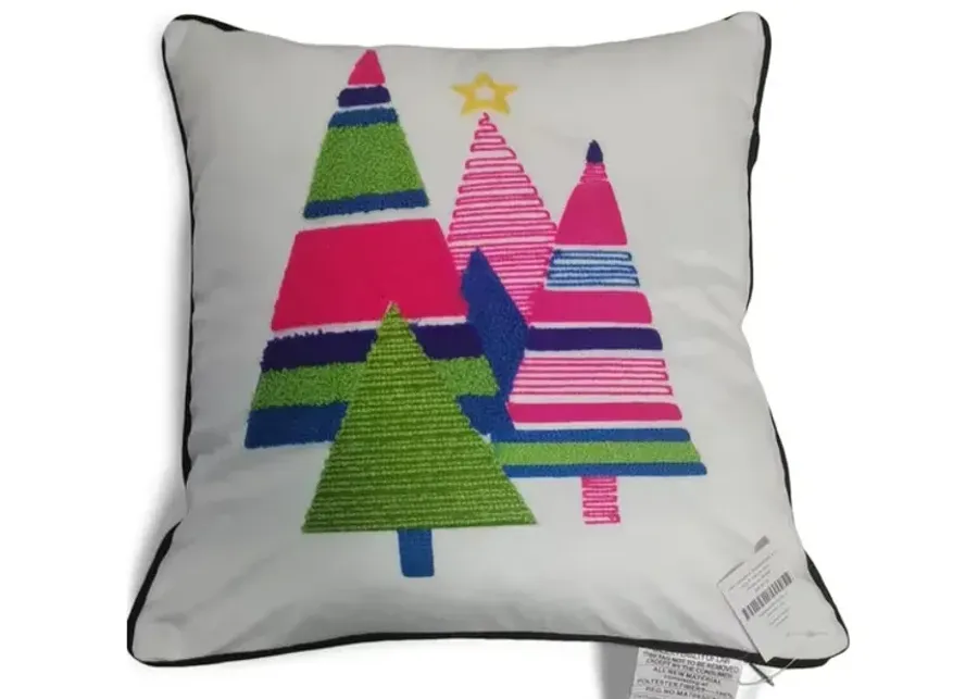 16  Tree With Strips Pillow