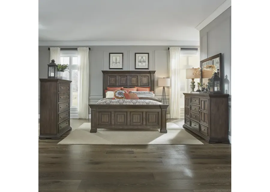Liberty Furniture Complete Queen Bedroom Set Panel Bed, Dresser, Mirror & Chest Big Valley-69