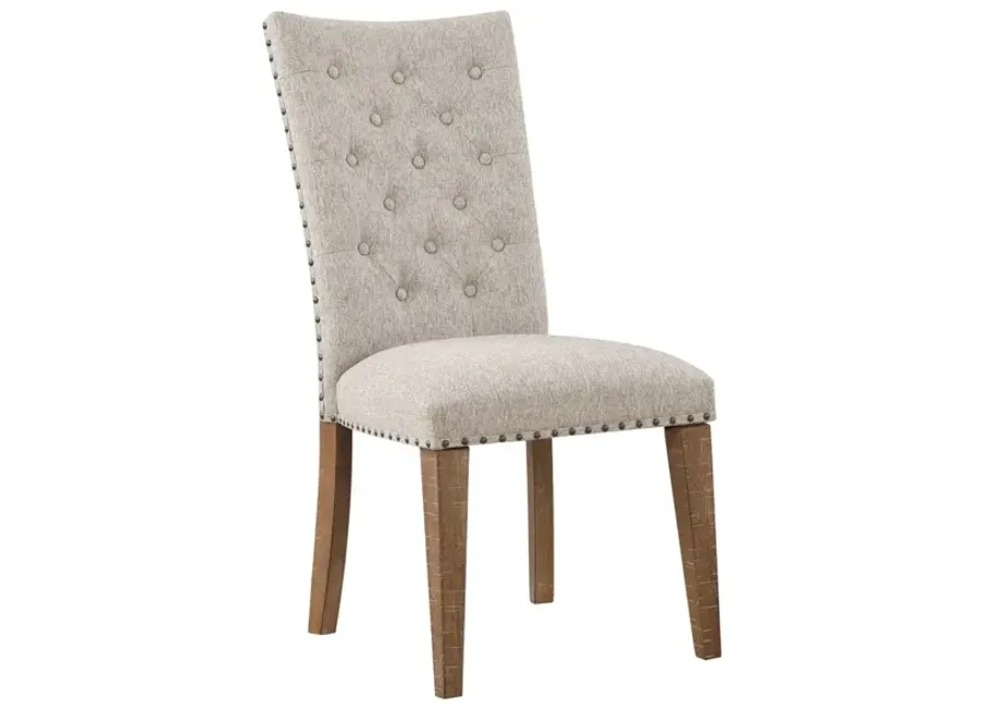 Steve Silver Riverdale Oatmeal Upholstered Side Chair In Driftwood Finish-20
