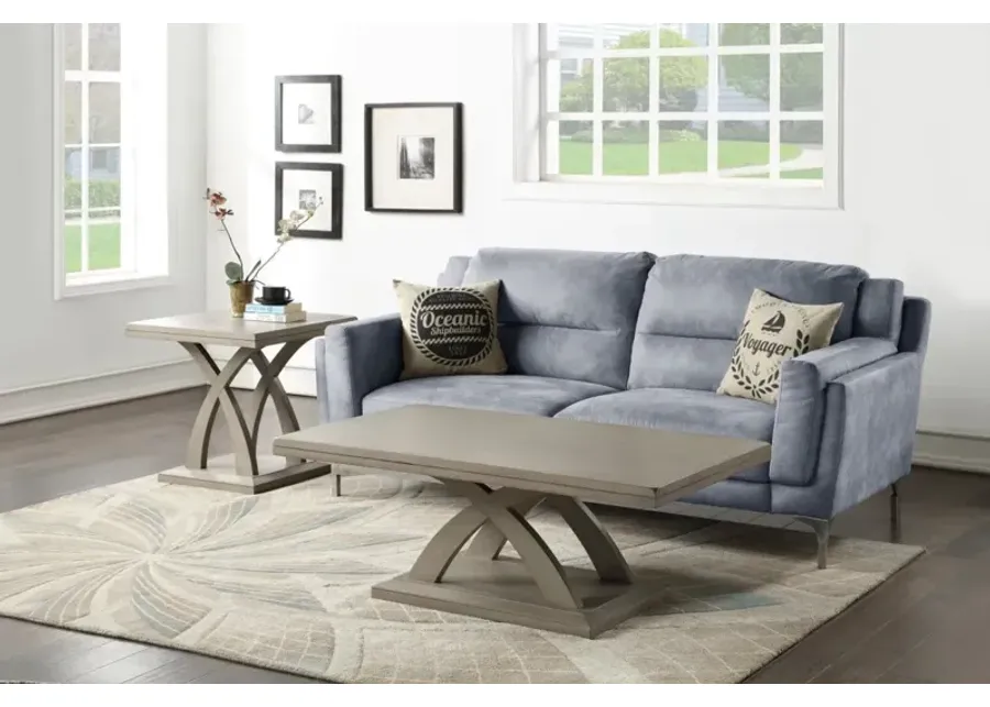 Steve Silver 3-Piece Jocelyn Grey Cocktail & 2 End Tables
