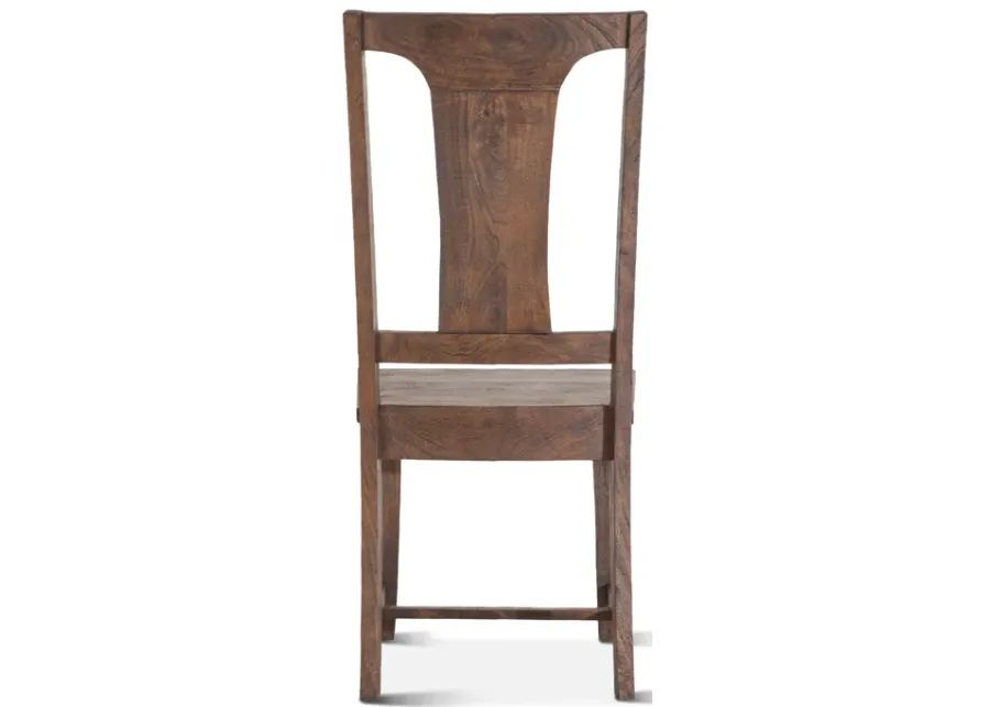 Home Trends Design Nimes Vintage Brown Mango Wood Dining Chair-18.75