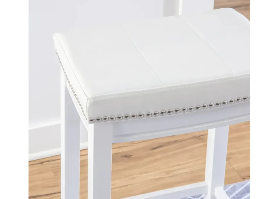 Linon Claridge Bar Stool White-19
