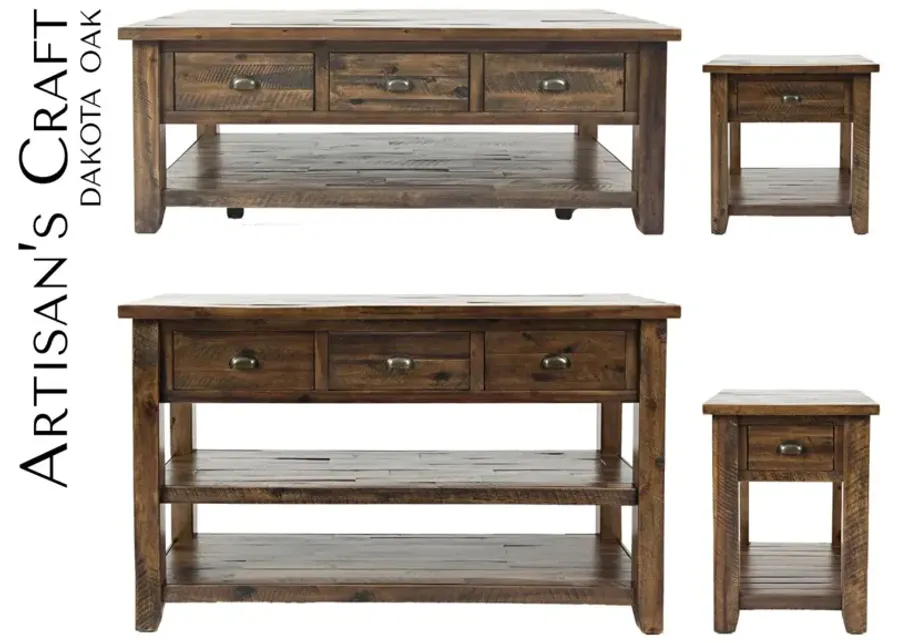 Jofran Artisan's Craft Chairside Table Dakota Oak-16