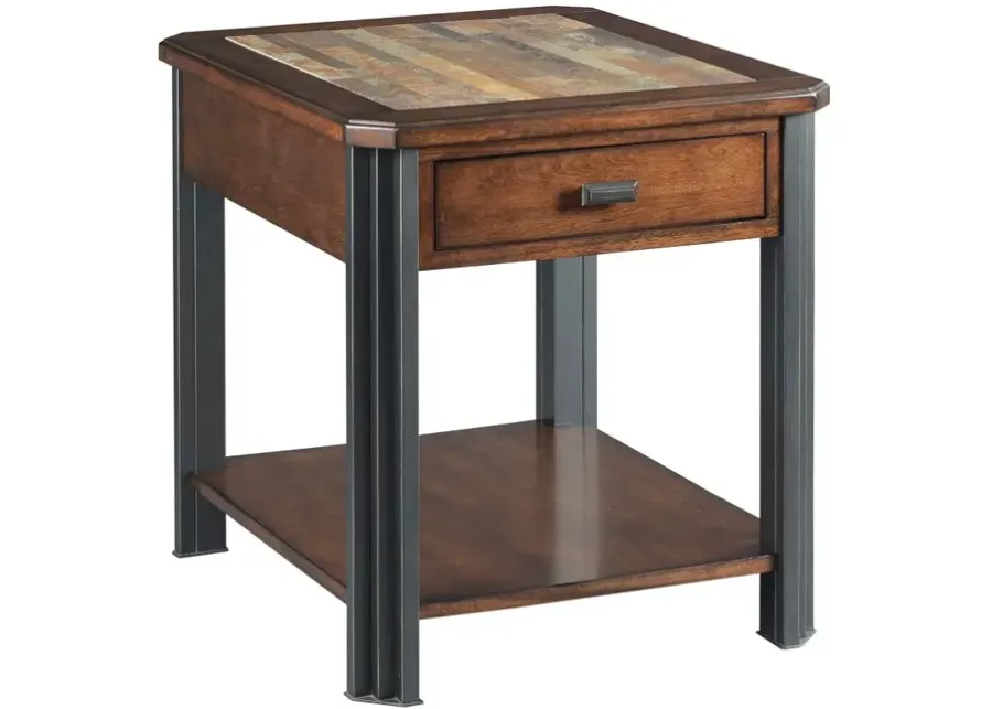 Hammary Slaton-Hamilton Rectangular Drawer End Table-26