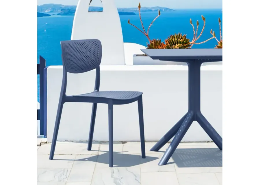 Compamia 3-Piece Lucy Outdoor Bistro Set with 24 Inch Table Top Dark Gray
