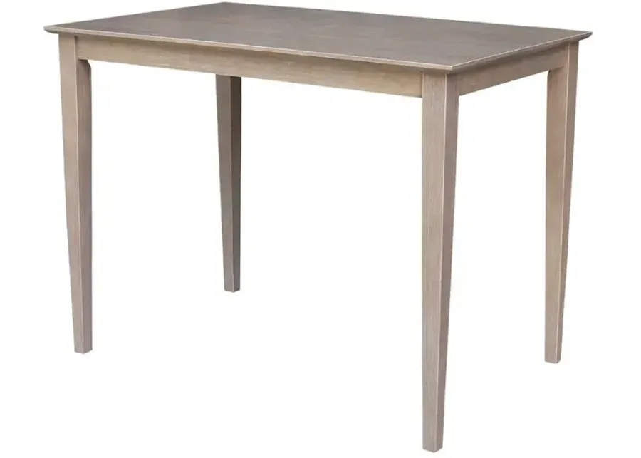 John Thomas Dining Essentials 30 Inch X 48 Inch Square Table Table Top with 36 Inch Shaker Legs in Taupe Gray-30