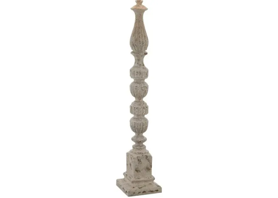 Crestview Bierstadt Aged White/Beige Floor Lamp-19